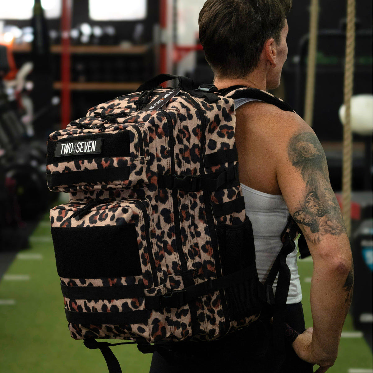 TWO4SEVEN 45L Gym Backpack - Leopard Print