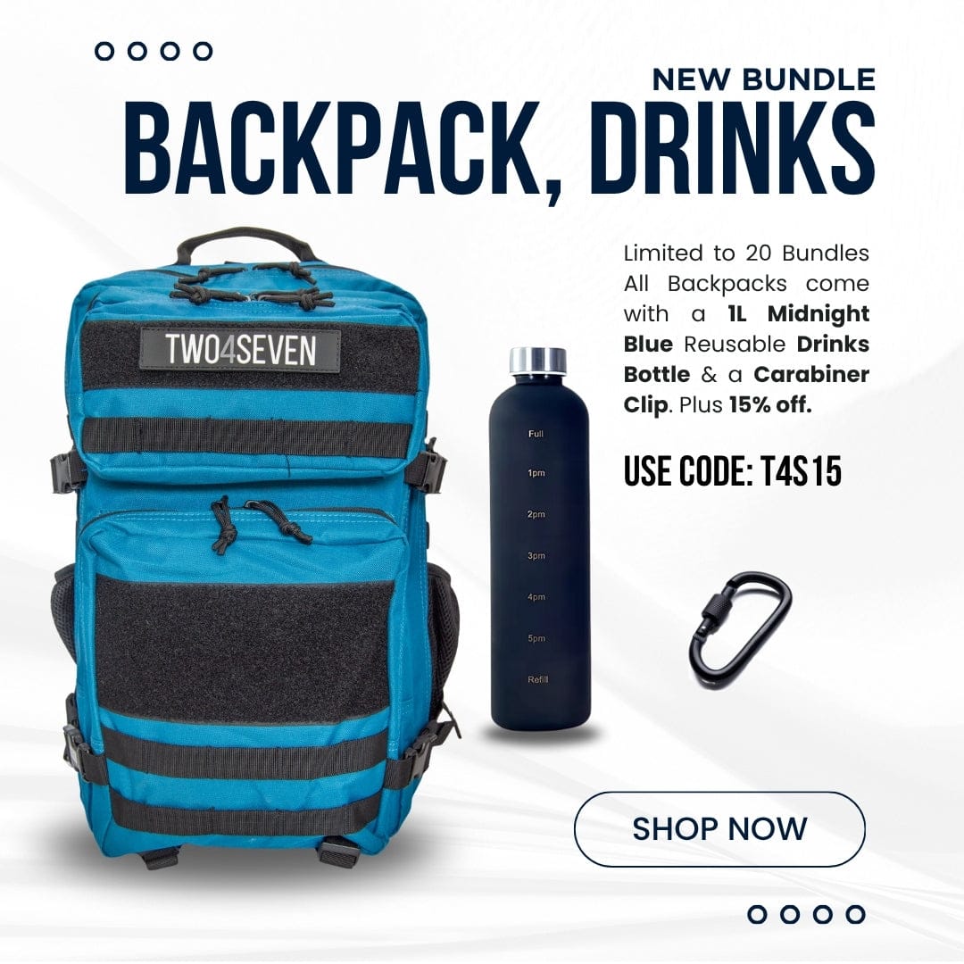 Blue 45L Plus Drinks Bottle & Carabiner Free