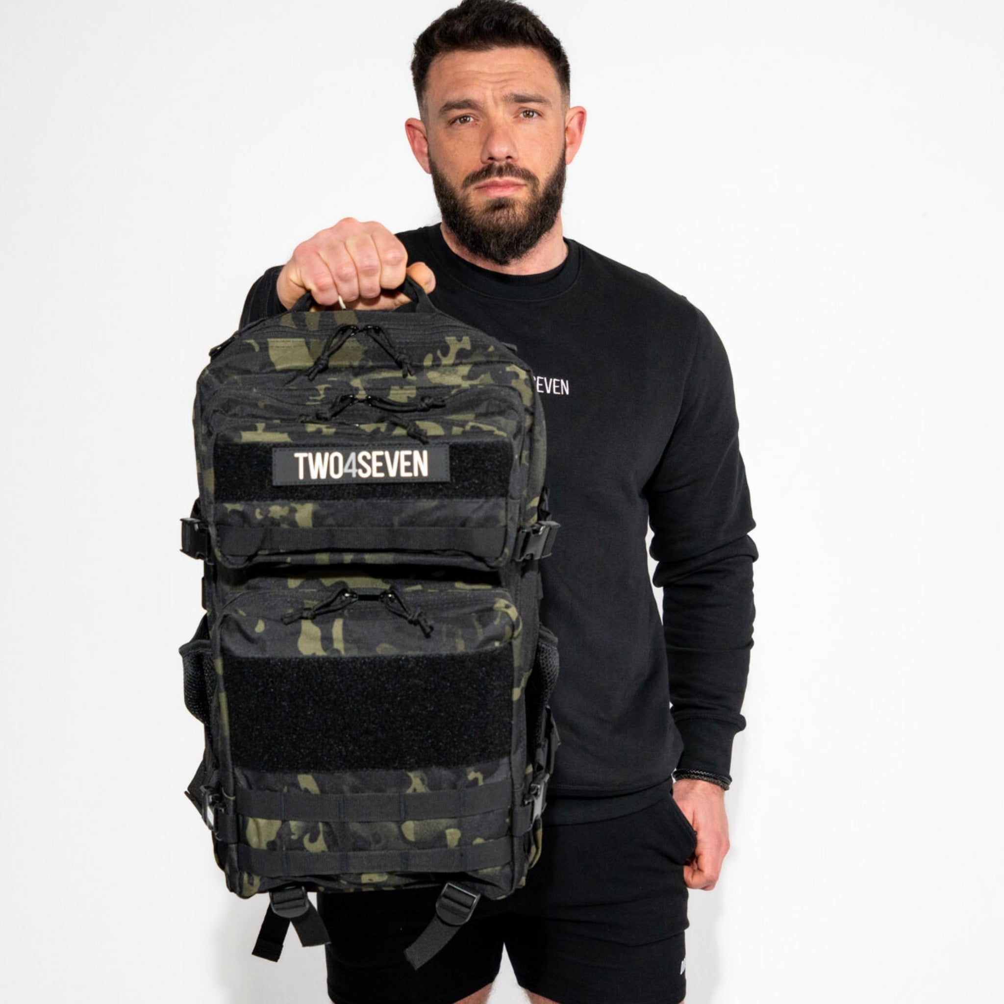 TWO4SEVEN 45L Backpack - Green & Black Camo