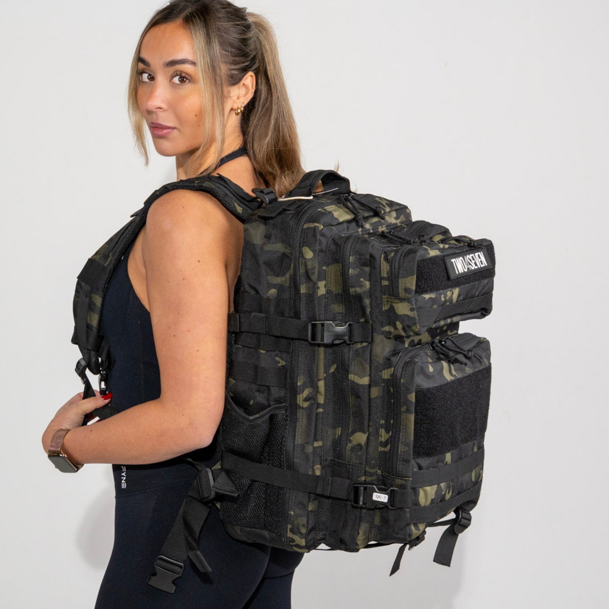 TWO4SEVEN 45L Backpack - Green & Black Camo