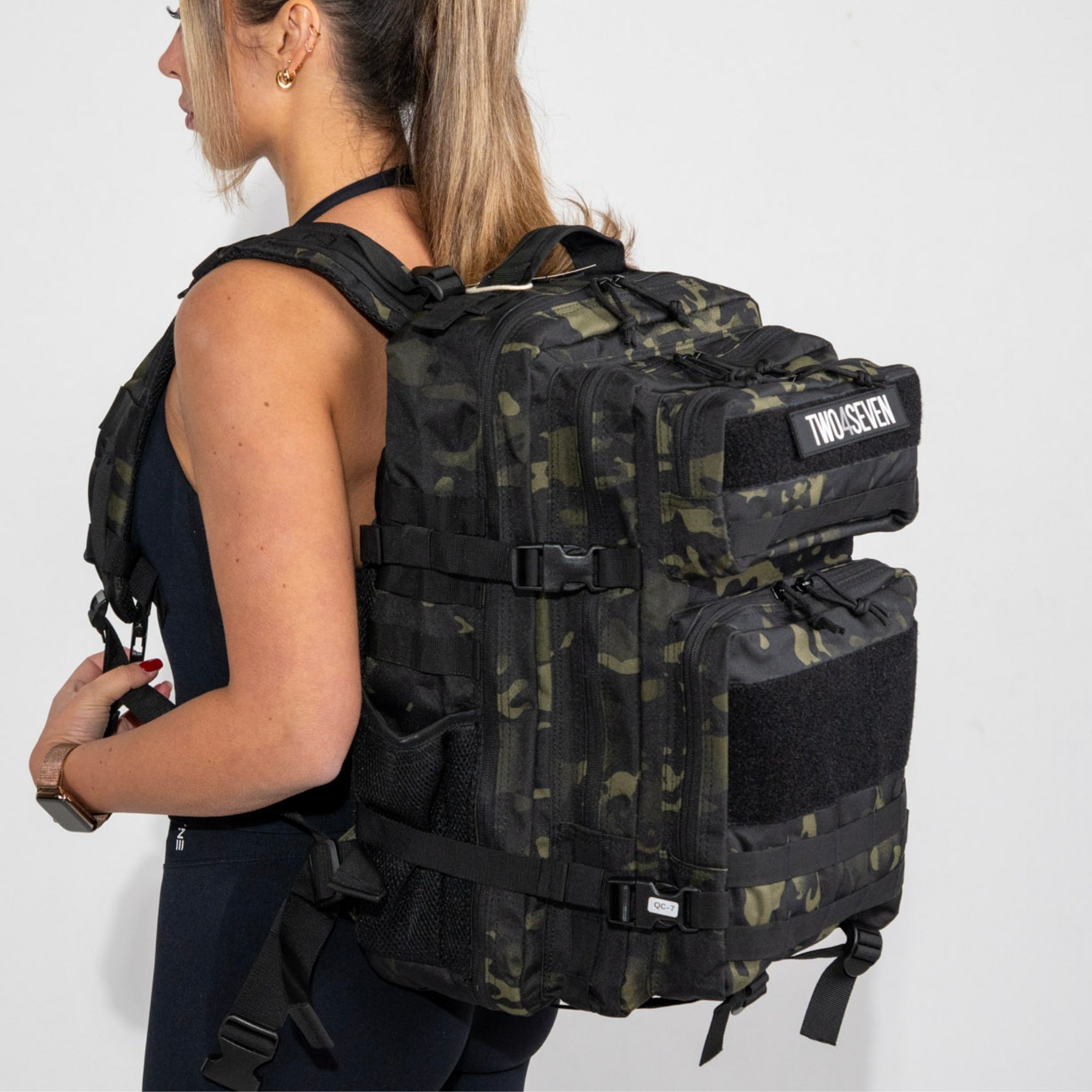 TWO4SEVEN 45L Backpack - Green & Black Camo